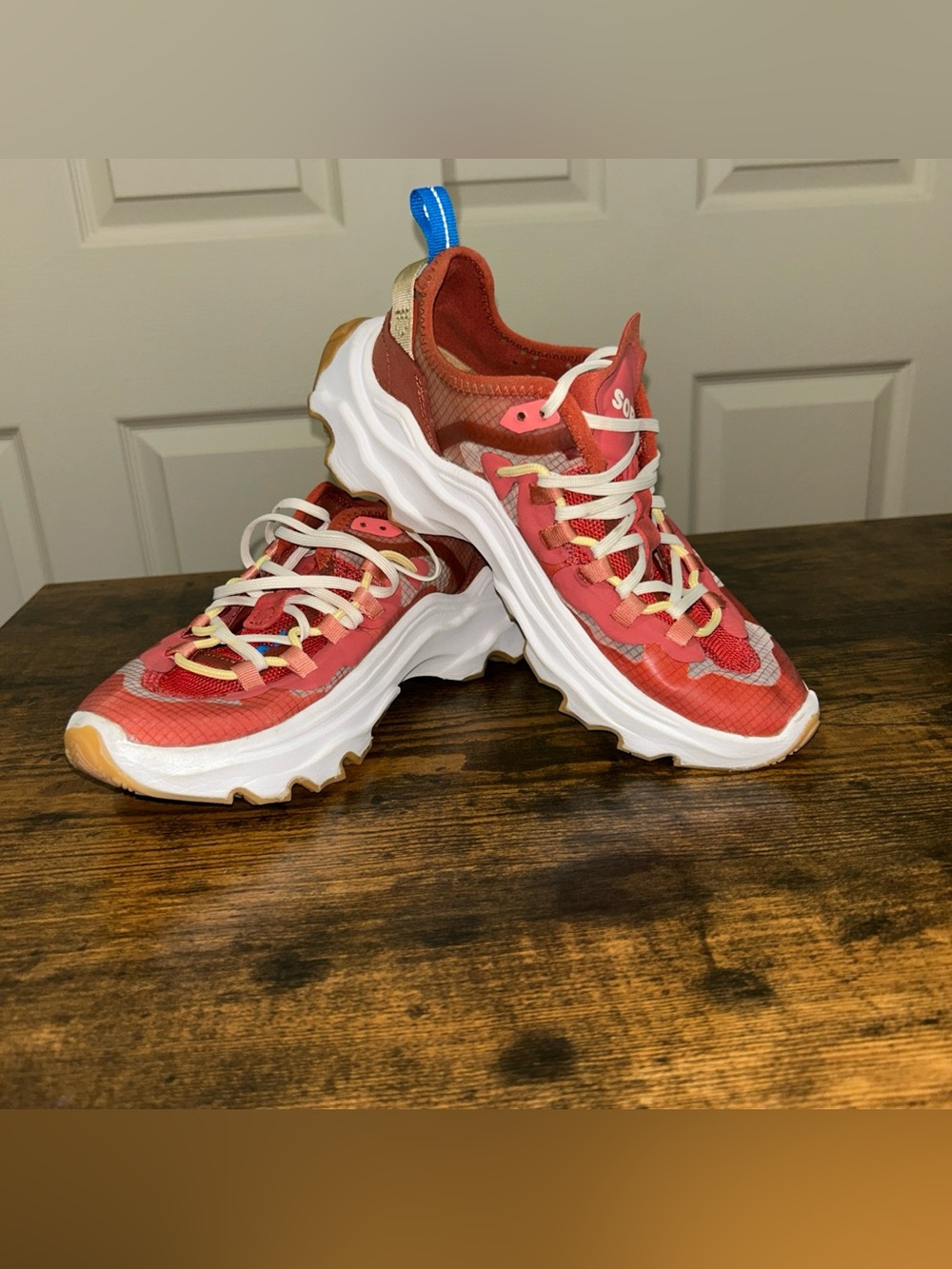 Sorel Kinetic Breakthru Tech Lace Shoes Warp Red/Glaze Women’s Size 6.5
